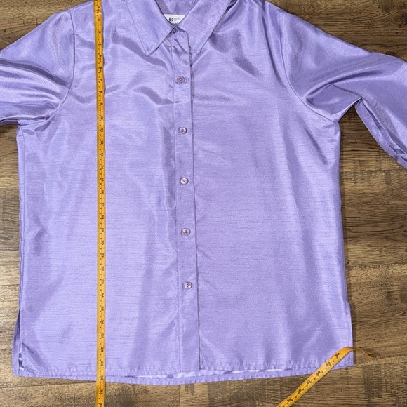 DRAPERS&DAMOS Purple Women's Button-Up Shirt - Picture 5 of 7